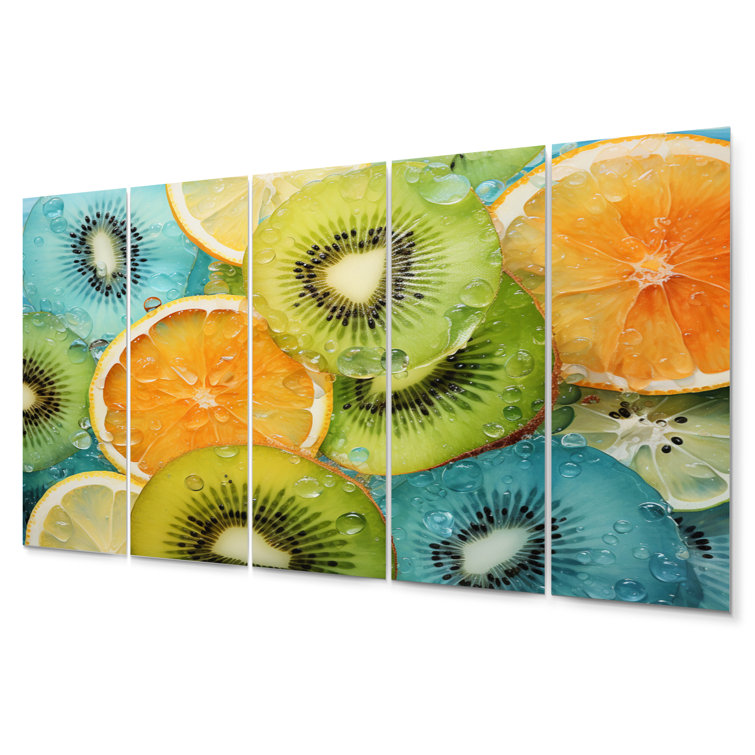 Latitude Run® Green Vibrant Harvest Fruit Fruits Metal Wall Art
